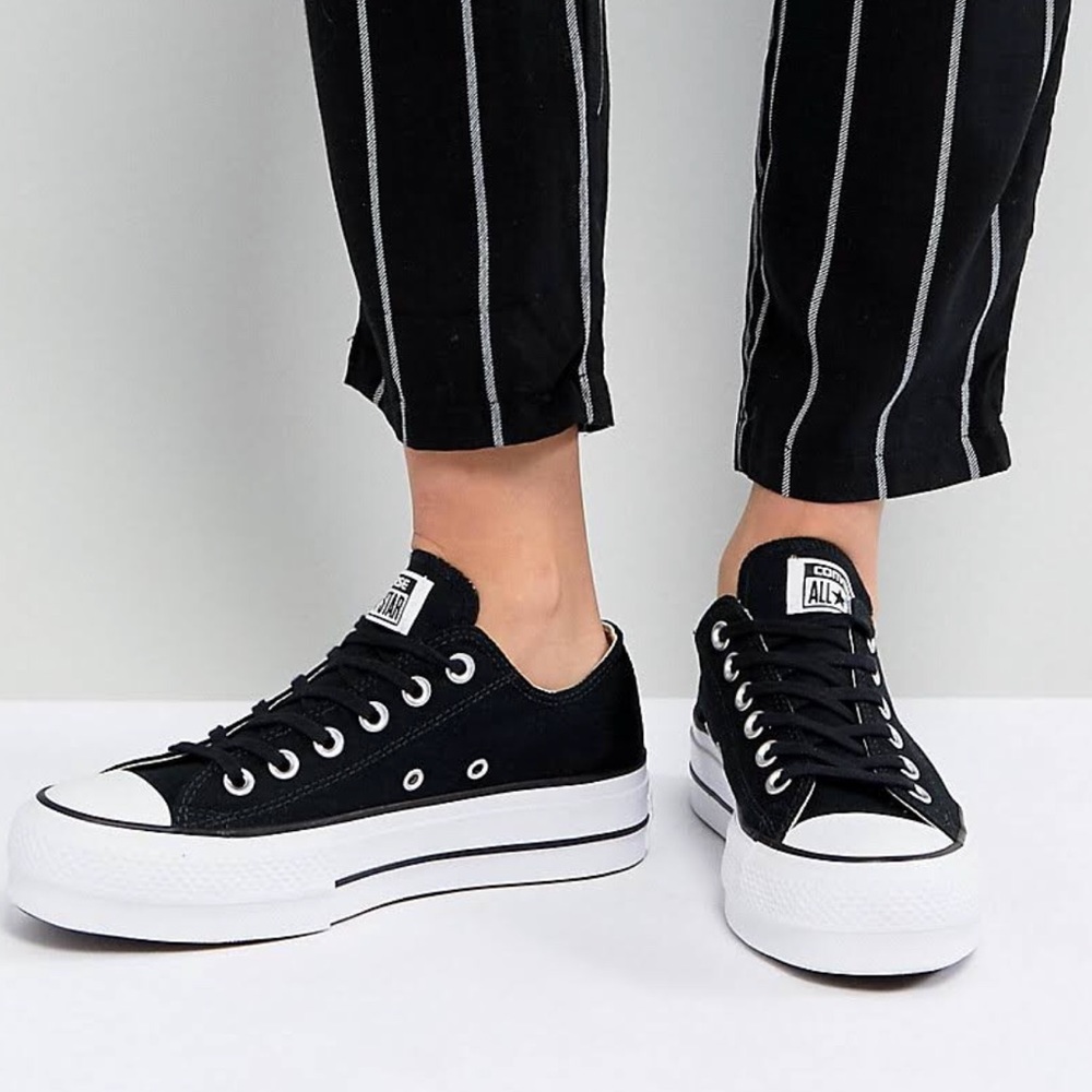 Black Platform Lowtop Converse
